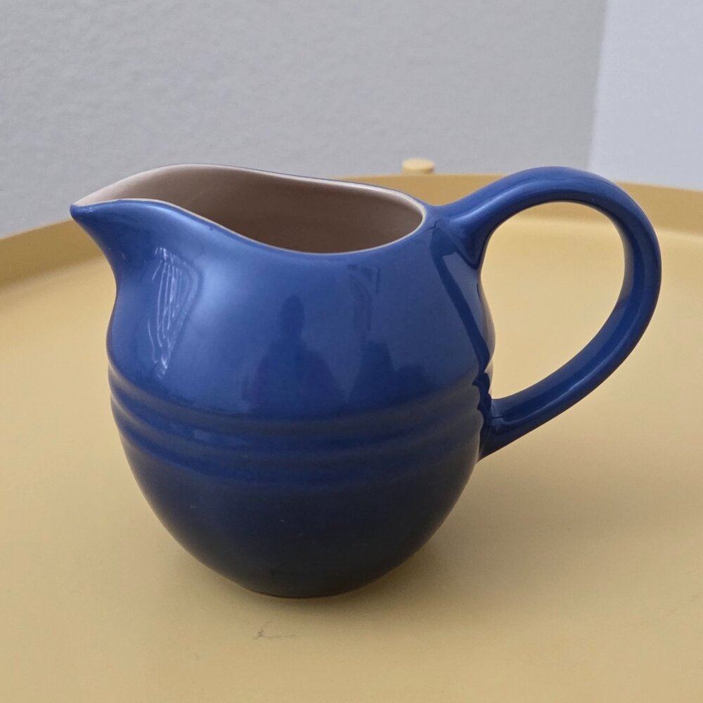 Le Creuset Stoneware Milk Jug Creamer Blue
